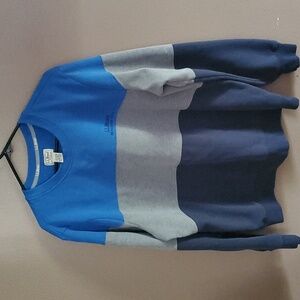 LL Bean blue and grey scoop neck long sleeve men's XL sweatshirt